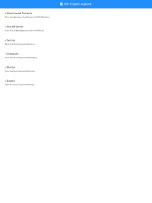 10th Class English Key Book android App screenshot 0