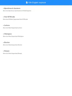 10th Class English Key Book android App screenshot 1
